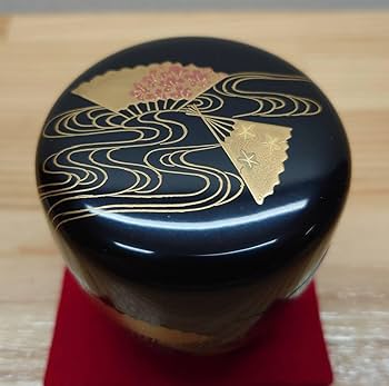 茶道具　塗師　高橋峯房作　秋草蒔絵　扇面型　香合　共箱　V　7778 茶道具 塗師 高橋峯房作 秋草蒔絵 扇面型 香合 共箱 V 7778